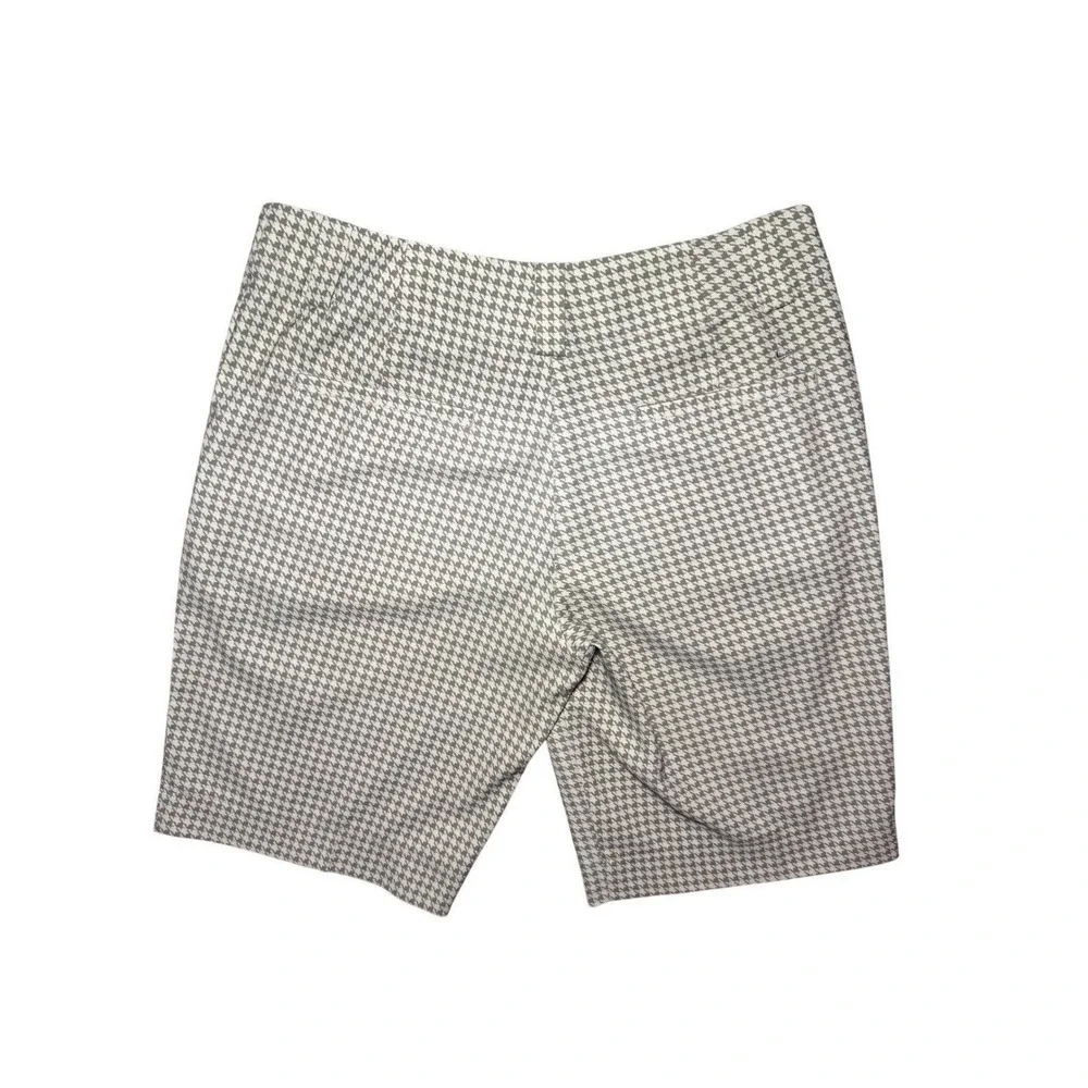 Nike Golf Houndstooth Bermuda Shorts Women Size 4 Tan Dry-Fit